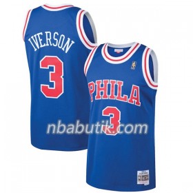 NBA Mænd Trøje Philadelphia 76ers Allen Iverson 3 Hardwood Classics Blå Swingman